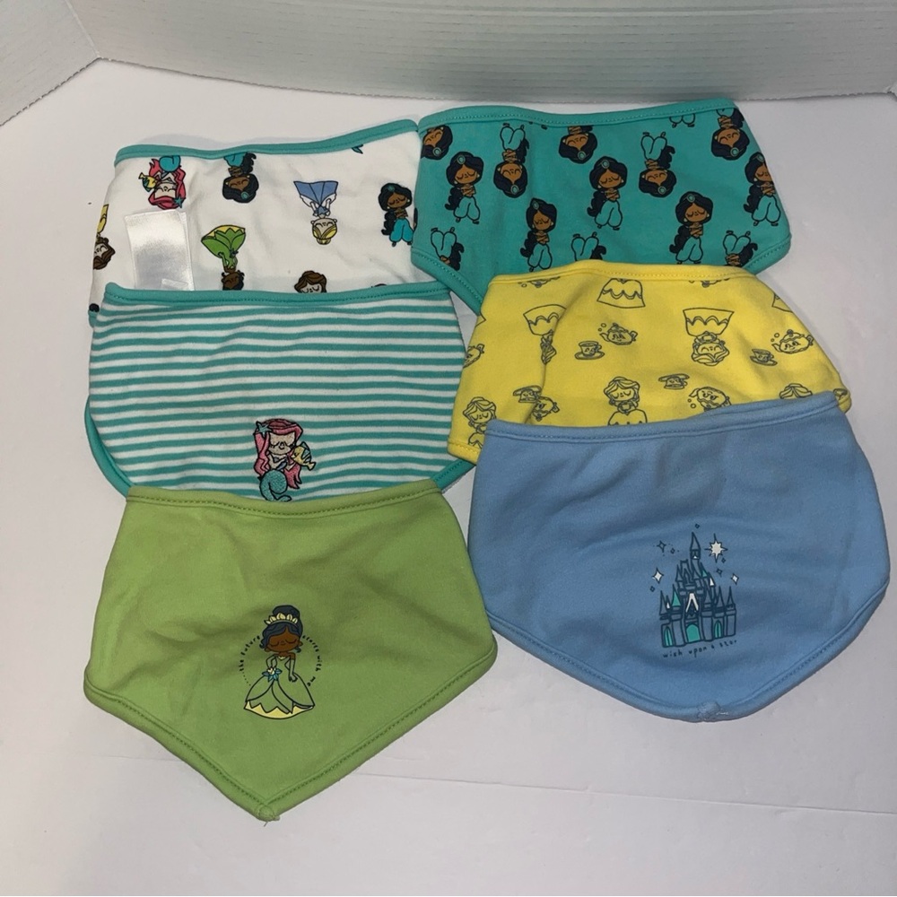Disney Princess Bib Set - Green, Blue, Yellow